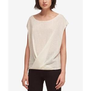 DKNY Womens Drape Front Sweater Size M